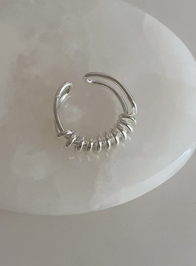 甜酷辣妹轻奢多层线圈缠绕戒指女个性小众时尚潮流百搭指环戒