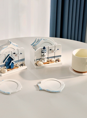 地中海木制装饰杯垫咖啡垫隔热垫