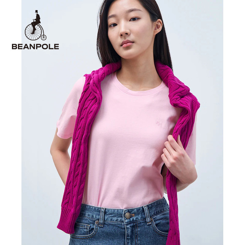 BEANPOLE滨波  女士时尚休闲ESS系列日常通勤简约户外圆领短袖T恤,淘宝优惠券,粉丝福利购,淘宝优惠卷