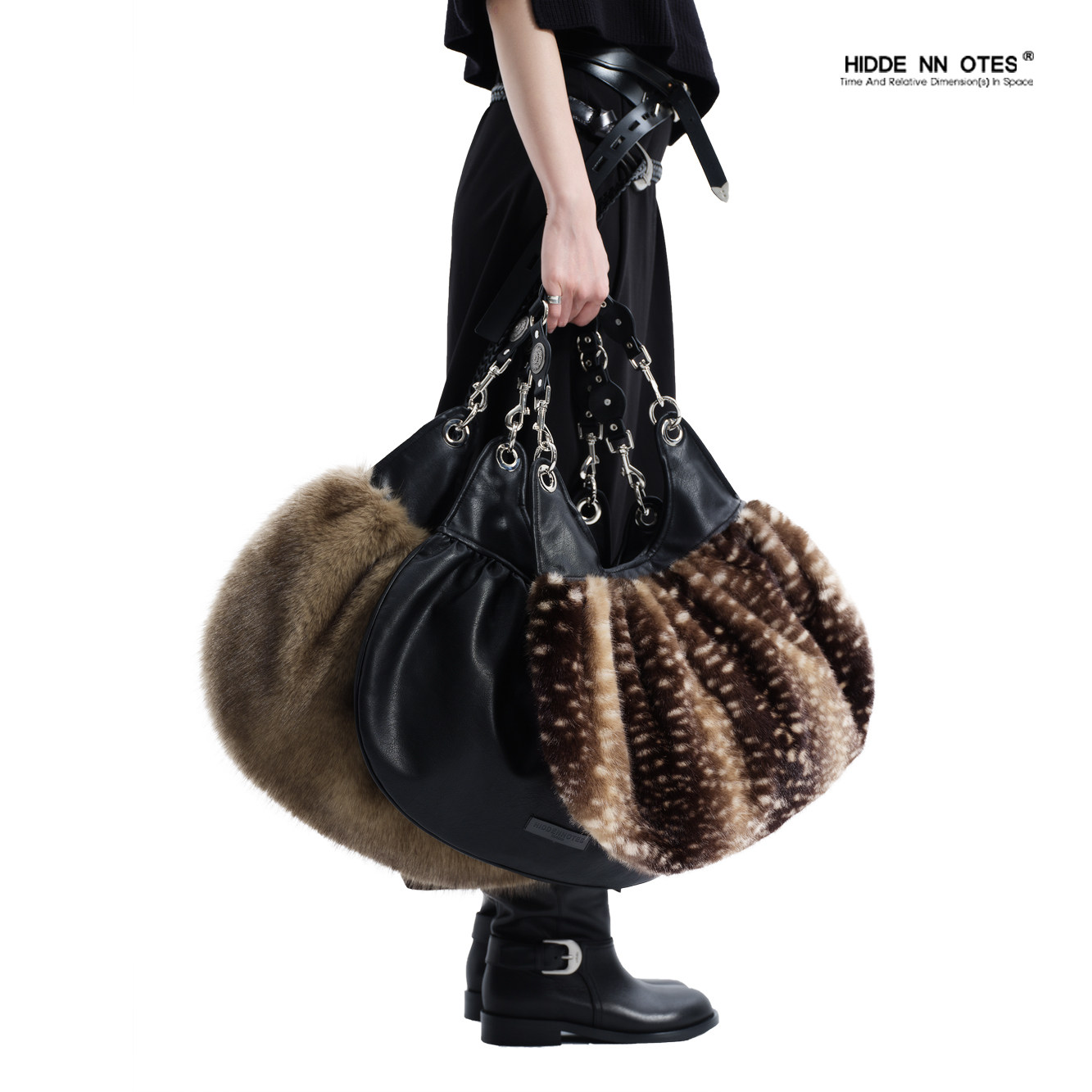 HIDDENNOTES/秋冬限定 奈奈风千禧复古单肩包 仿狐狸毛贝壳包 3色,淘宝优惠券,粉丝福利购,淘宝优惠卷