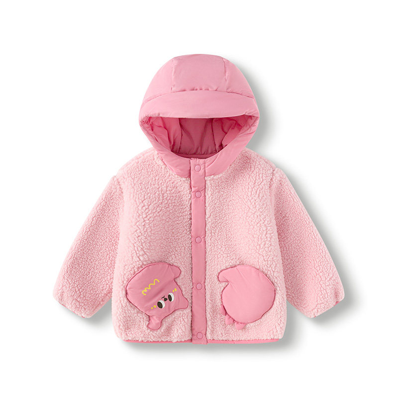 巴拉巴拉婴儿外套男童女童宝宝摇粒绒连帽上衣2025秋冬新款童装小,淘宝优惠券,粉丝福利购,淘宝优惠卷