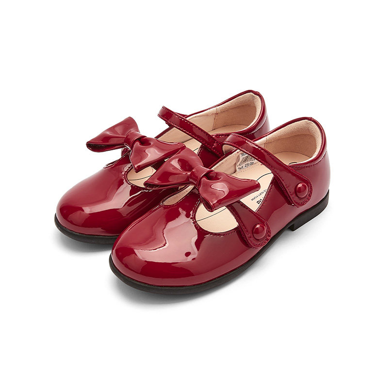 巴拉巴拉女童公主鞋大童芭蕾风鞋子儿童红色皮鞋2026春季新款童鞋,淘宝优惠券,粉丝福利购,淘宝优惠卷