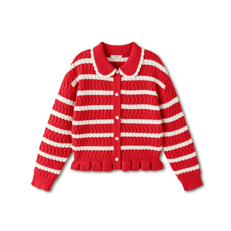 巴拉巴拉女童红色毛衣亲子装母女款冬新年针织开衫2026新款拜年服,淘宝优惠券,粉丝福利购,淘宝优惠卷