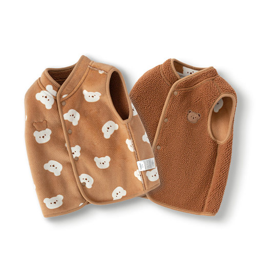 巴拉巴拉婴儿宝宝马甲女童背心男童双面穿儿童2026春装新款童装小 - 图3