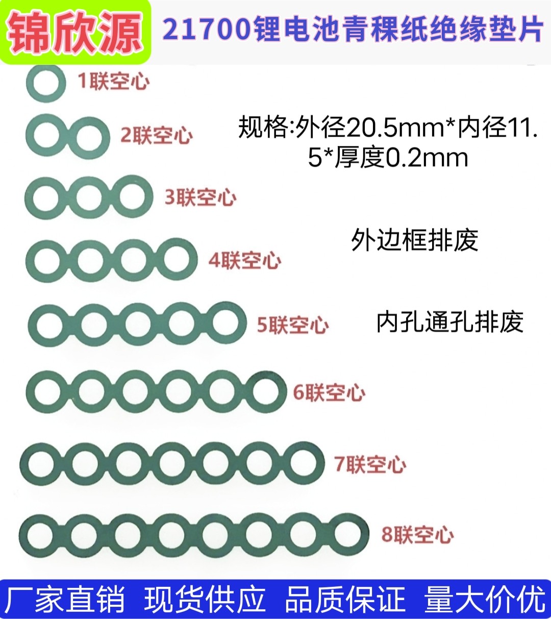 21700锂电池青稞纸绝缘垫片青壳纸实心空心正极负极,淘宝优惠券,粉丝福利购,淘宝优惠卷