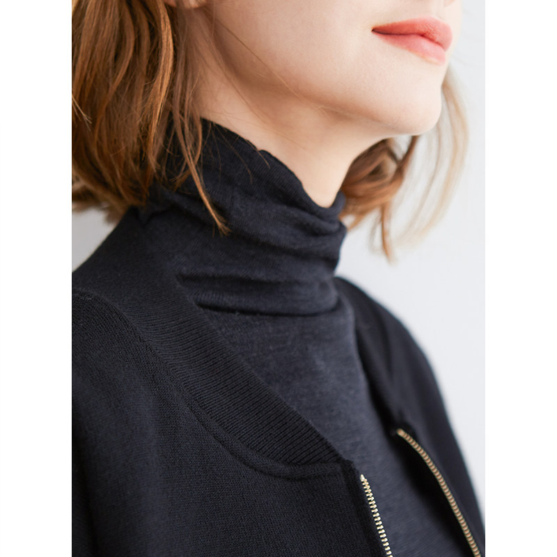 今年设计时髦高质黑色短款春秋夹克 iumi短外套