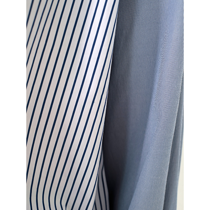 时髦精的衣橱流行线!蓝白拼接衬衫 iumi衬衫