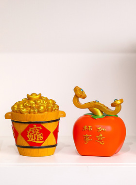 国风福袋存钱罐家居装饰储蓄摆件