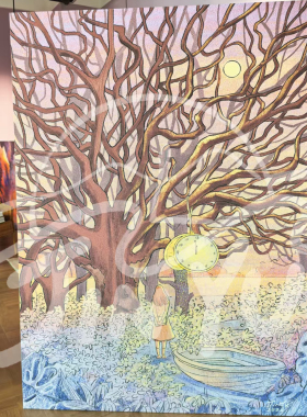 【凝望时间】\金鱼JINYU原创作品 高清艺术微喷装饰画