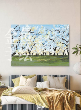【曙光】油画棒系列金鱼原创作品 高清艺术微喷装饰画 可定制尺寸