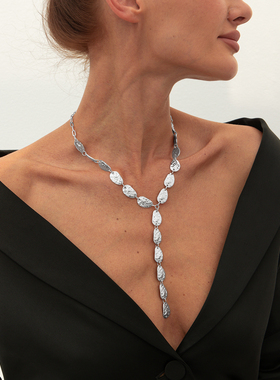 不规则敲打薄片项链女 欧美时尚新潮个性网红搭配深V礼服裙配饰品