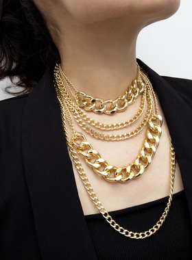 混搭项链混搭风流苏多层夸张项链