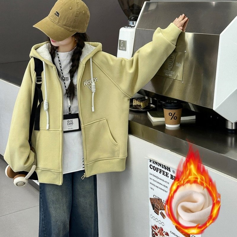 女童加绒外套一体绒2025新款今年流行爆款秋冬装女孩时尚休闲上衣,淘宝优惠券,粉丝福利购,淘宝优惠卷