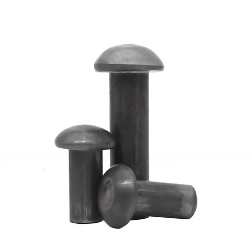 原GB867半圆头铁铆钉2M3M4M5M6M8M10M12M14M16敲打铁本色实心铆钉 - 图2