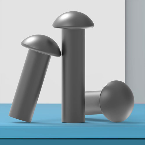 原GB867半圆头铁铆钉2M3M4M5M6M8M10M12M14M16敲打铁本色实心铆钉 - 图0