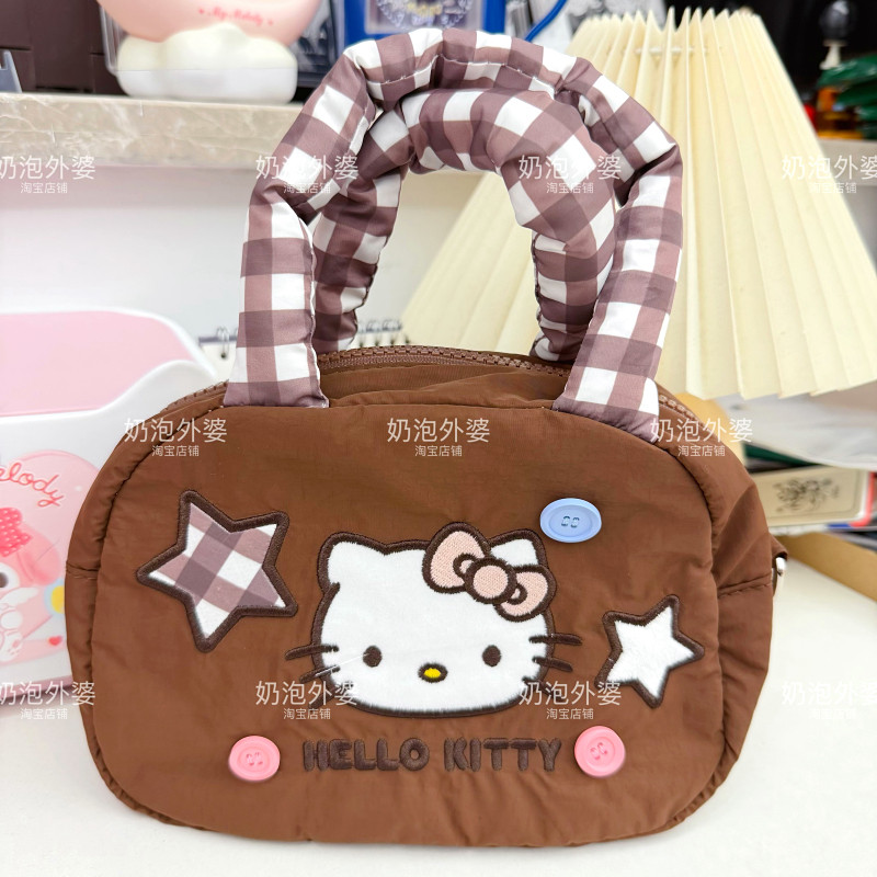 秋冬新款充棉hellokitty手提云朵包A韩版可爱软乎乎单肩百搭斜挎,淘宝优惠券,粉丝福利购,淘宝优惠卷