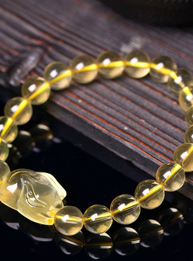 手串灵狐天然黄水晶