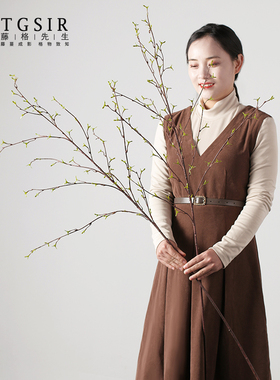 春芽树枝仿真绿植客厅落地假花
