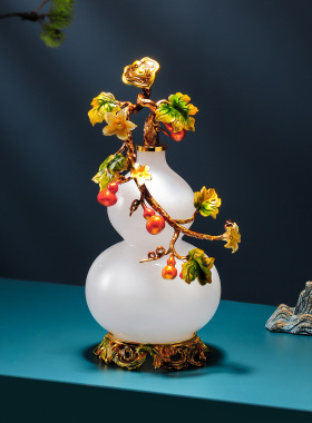 琉璃五福葫芦摆件高品质珐琅彩客厅酒柜电视柜开业乔迁公司送礼品