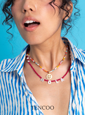 热带探戈浆果红串珠项链ins风