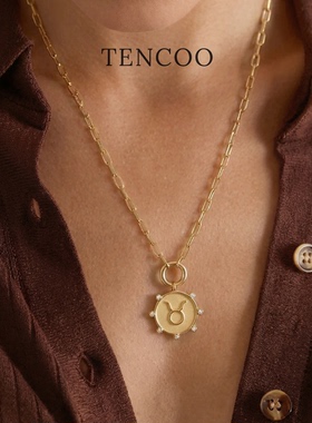 TENCOO12星座符号吊坠项链