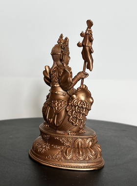 纯铜财宝天王摆件密宗毗沙门天王客厅办公室吉祥物装饰佛像工艺品