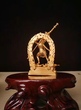 纯铜空行母镀金手工藏传佛像