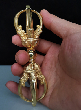 纯铜保平安藏传精工五股金刚杵