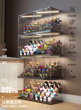 亚克力带灯展示盒泡泡玛特盲盒