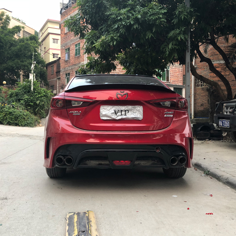 虎力斯 刀锋款适用14-24款昂克赛拉尾翼运动款AXELA免打孔碳纤纹 - 图3