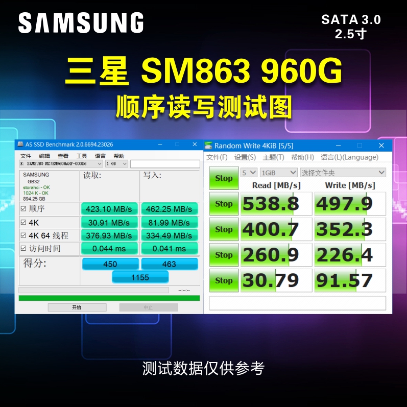 三星MLC固态硬盘SM863企业级SATA3 480G 960G台式机笔记本电脑SSD-图1