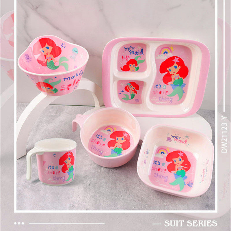 迪士尼餐具儿童餐盘卡通分格套装幼儿园家用宝宝吃饭辅食粥碗勺子,淘宝优惠券,粉丝福利购,淘宝优惠卷
