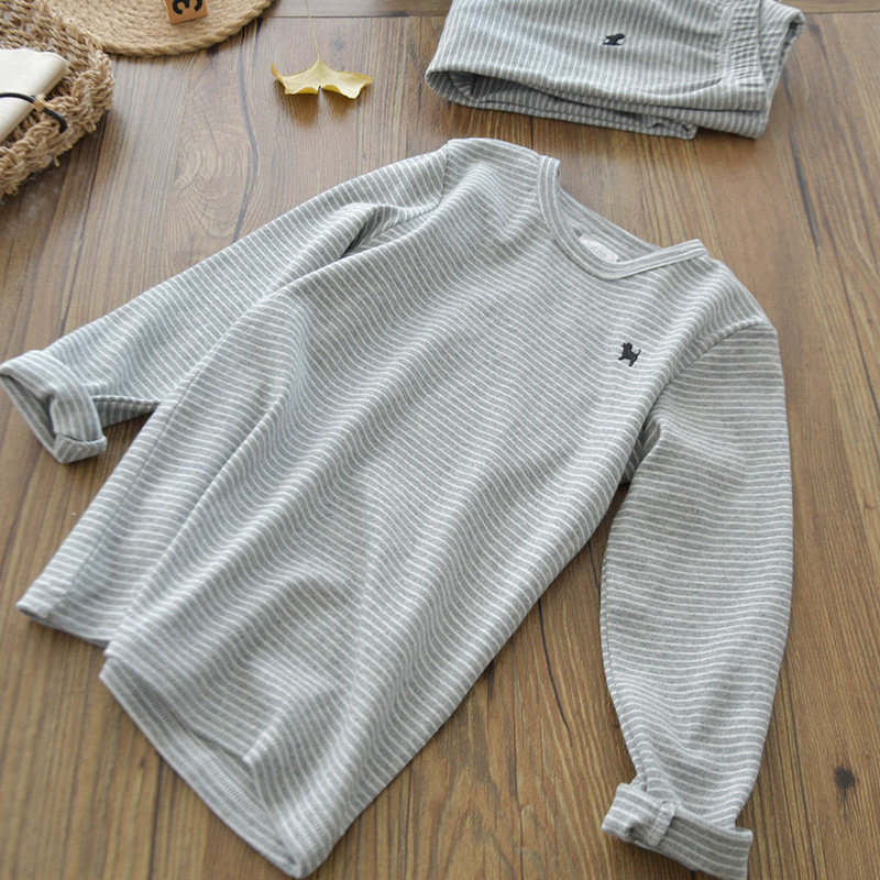 韩版儿童磨毛纯棉内衣套装秋冬男女童条纹打底居家秋衣秋裤棉毛衫,淘宝优惠券,粉丝福利购,淘宝优惠卷
