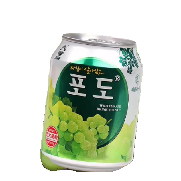 韩国风味九日葡萄果汁果肉饮料238ml*12罐桃汁葡萄饮品礼盒整箱装-图2