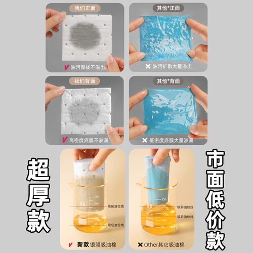 方太老板抽油烟机吸油棉条家用厨房加厚抽垫油槽纸专用盒通用贴纸 - 图3