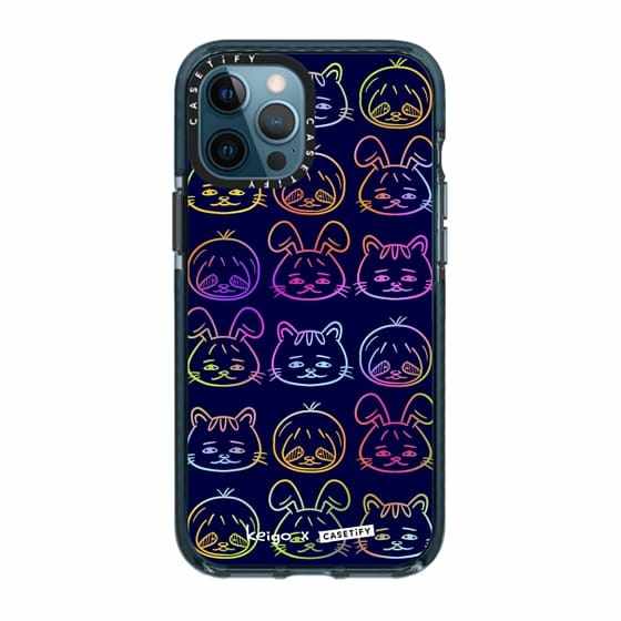 Casetify适用于iphone 12 11 Pro Max Xs 简笔画小动物防摔手机壳