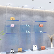 Clothing Shop Shop Window Show Rack Upper Wall Suspension Hung Multilayer Stainless Steel Womens Clothing Decoration Shoes Shop Shoes Bag Shelve