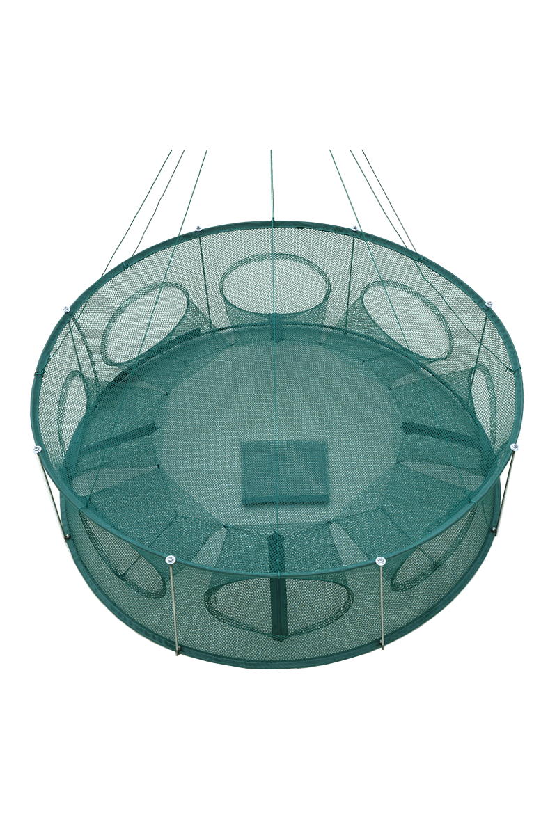 不锈钢捕虾网捕鱼笼黄鳝龙虾网笼虾笼伞型渔笼鱼网渔网抓扑可折叠 - 图3