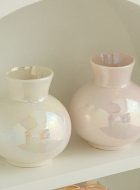 北欧梦幻轻奢陶瓷装饰干花水养鲜花花瓶家居客厅餐桌花瓶摆件