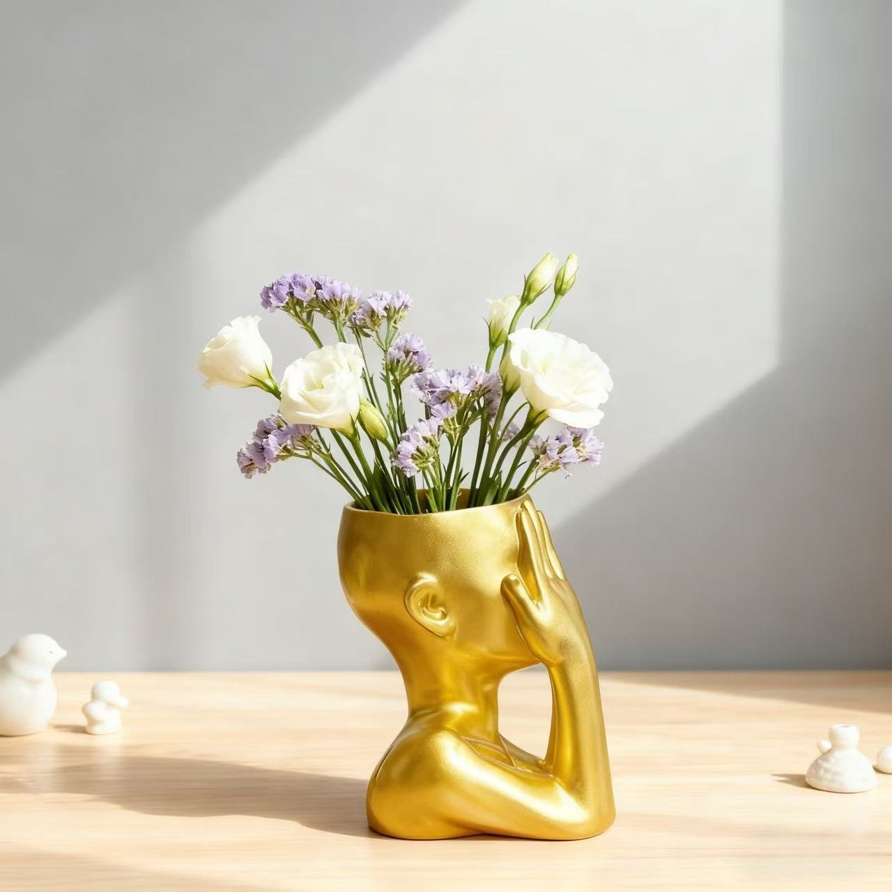 北欧风格花瓶捂脸插花玄关餐厅客厅装饰办公室干花鲜花摆件工艺品,淘宝优惠券,粉丝福利购,淘宝优惠卷