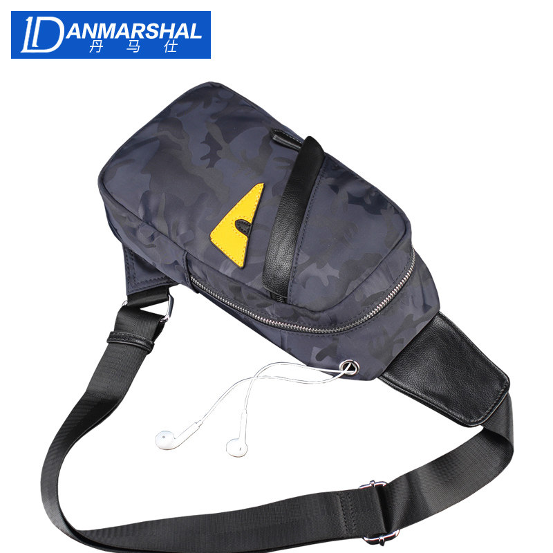 丹马仕胸包韩版潮牛津布运动单肩包 danmarshal男士包袋