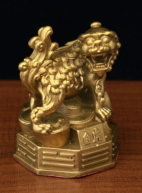 纯铜四灵之白虎摆件上古神兽家居客厅镇宅工艺品摆设老虎办公装饰