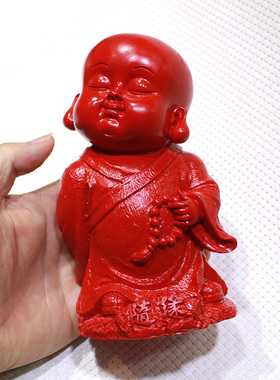 朱砂家居办公室随缘小和尚摆件