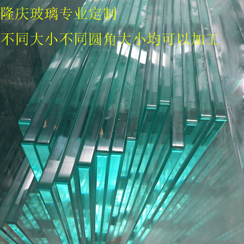 钢化玻璃定制淋浴房无框玻璃隔断屏风夹胶安全防爆耐高温双层玻璃 - 图1