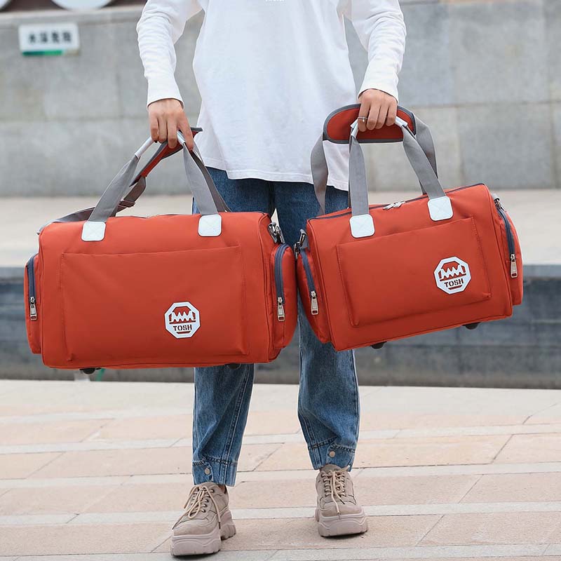 行李包韩版短途旅行包男女通用斜挎包手提大容量出差旅游包旅行袋 - 图1