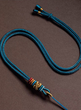 千里江山毛衣链绳编手工八股挂链项链挂件配饰长款装饰民族风百搭