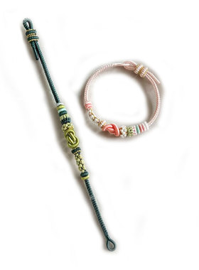 莫相离桃花手绳八股编织手链