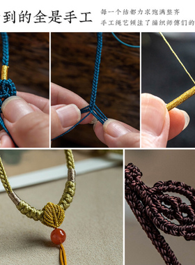 手工编织项链简约学生高档挂绳八股辫秋冬女士小众送闺蜜圣诞节礼