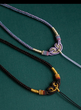 挂件绳吊坠绳秋冬搭配项链毛衣链圣诞节饰品女生小众送闺蜜平安锁