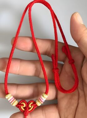 宝宝手工编织八股编绳项链